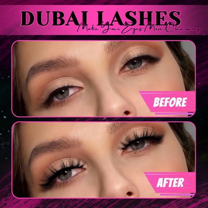 Veleasha Lashes 5D Faux Mink Lashes Fluffy False Eyelashes Handmade Eye Lashes Wispy Lightweight Fake Lashes Luxurious Volume Fake Eyelashes 7 Pairs Pack (Dubai) - Image 4